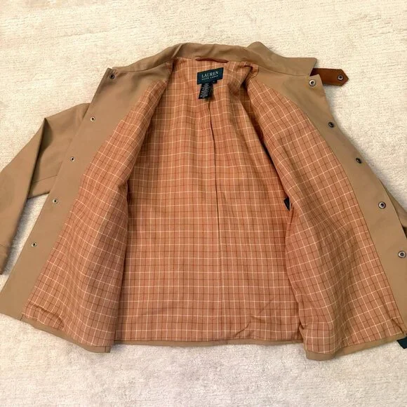 Lauren Ralph Lauren Woman Beige Lightweight Button Front Jacket Size 1X - Picture 3 of 12